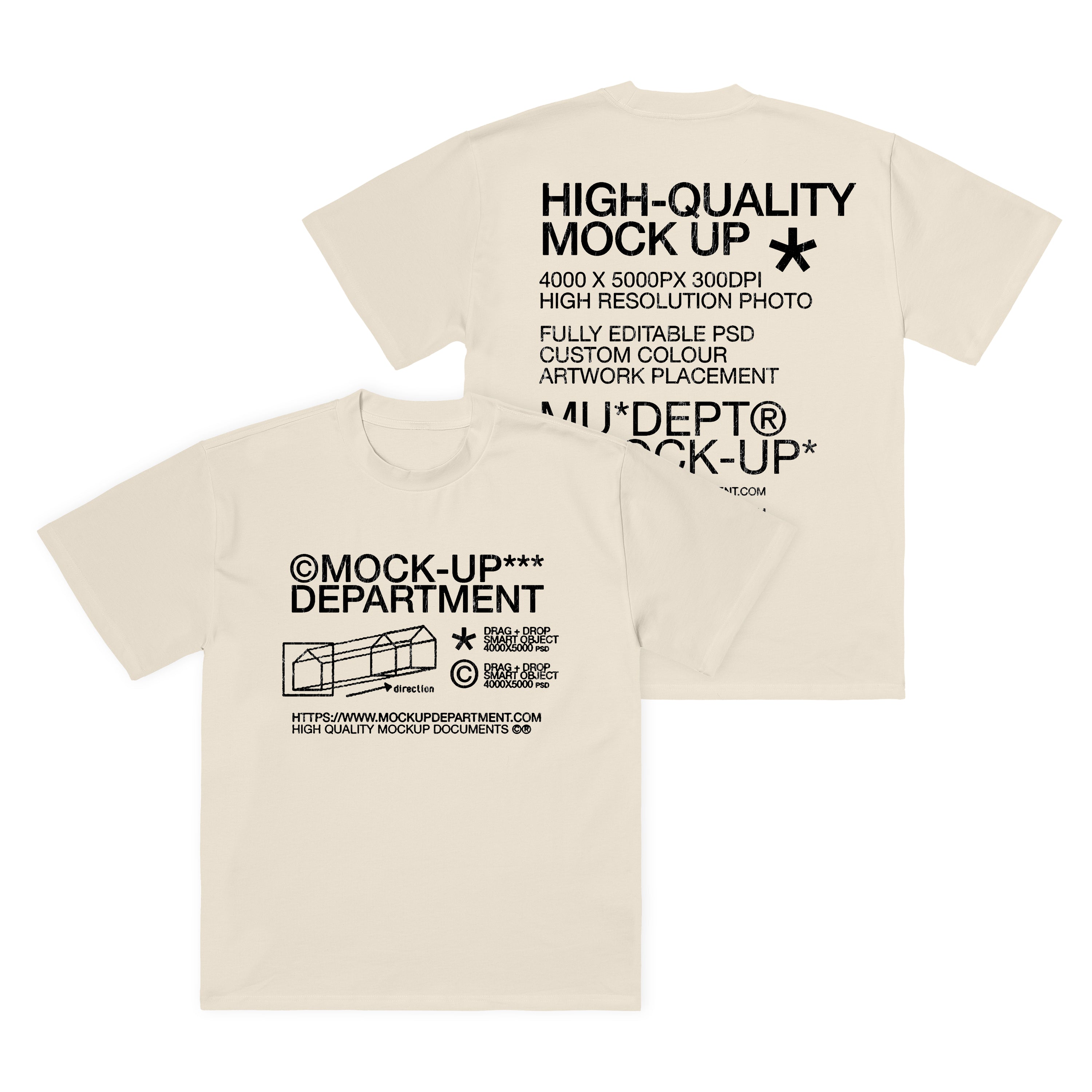 AS Colour Heavy Tee | 5080 Mock Up - Pro Pack