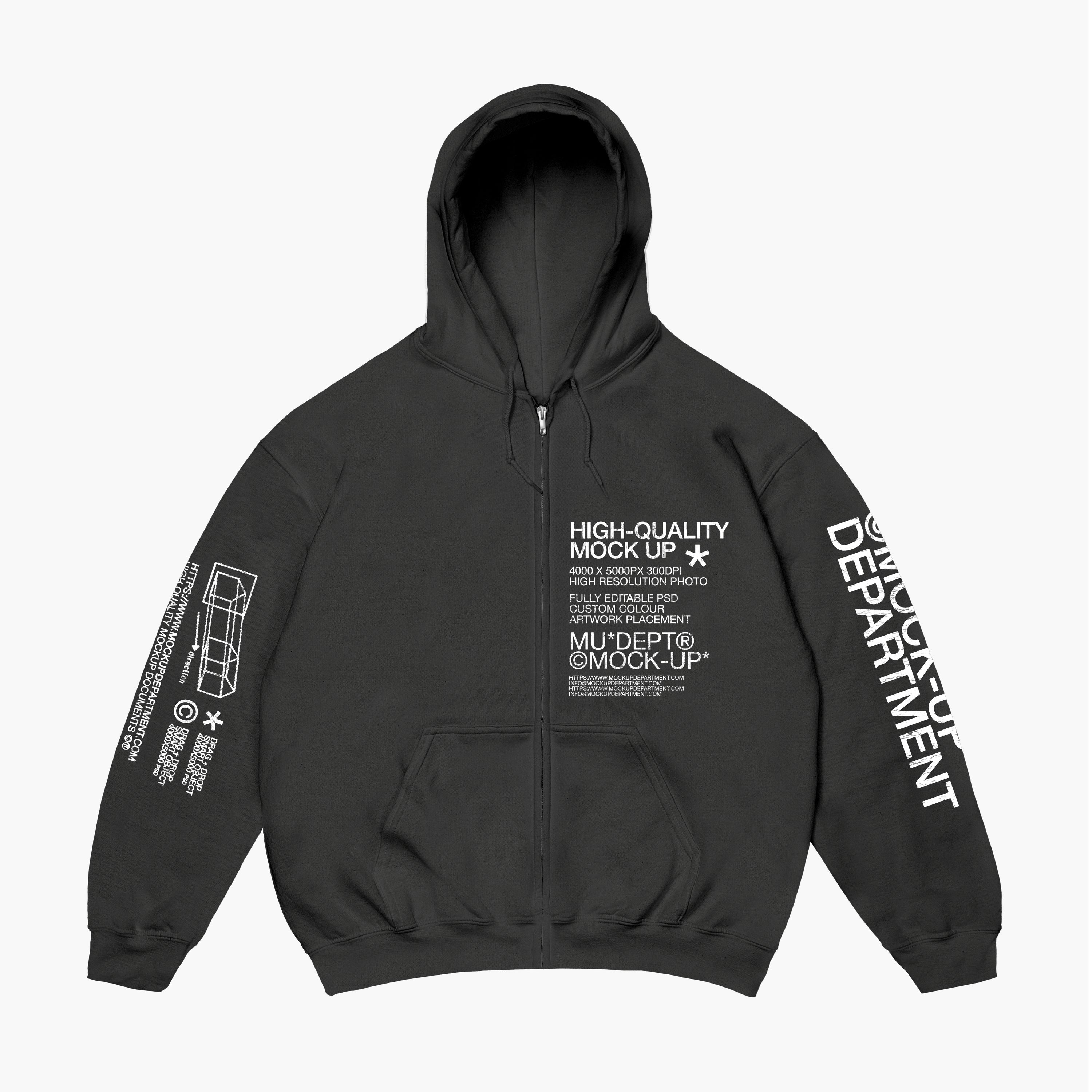 Gildan Heavy Blend™ Zip Hoodie Mock-up - Pro Pack
