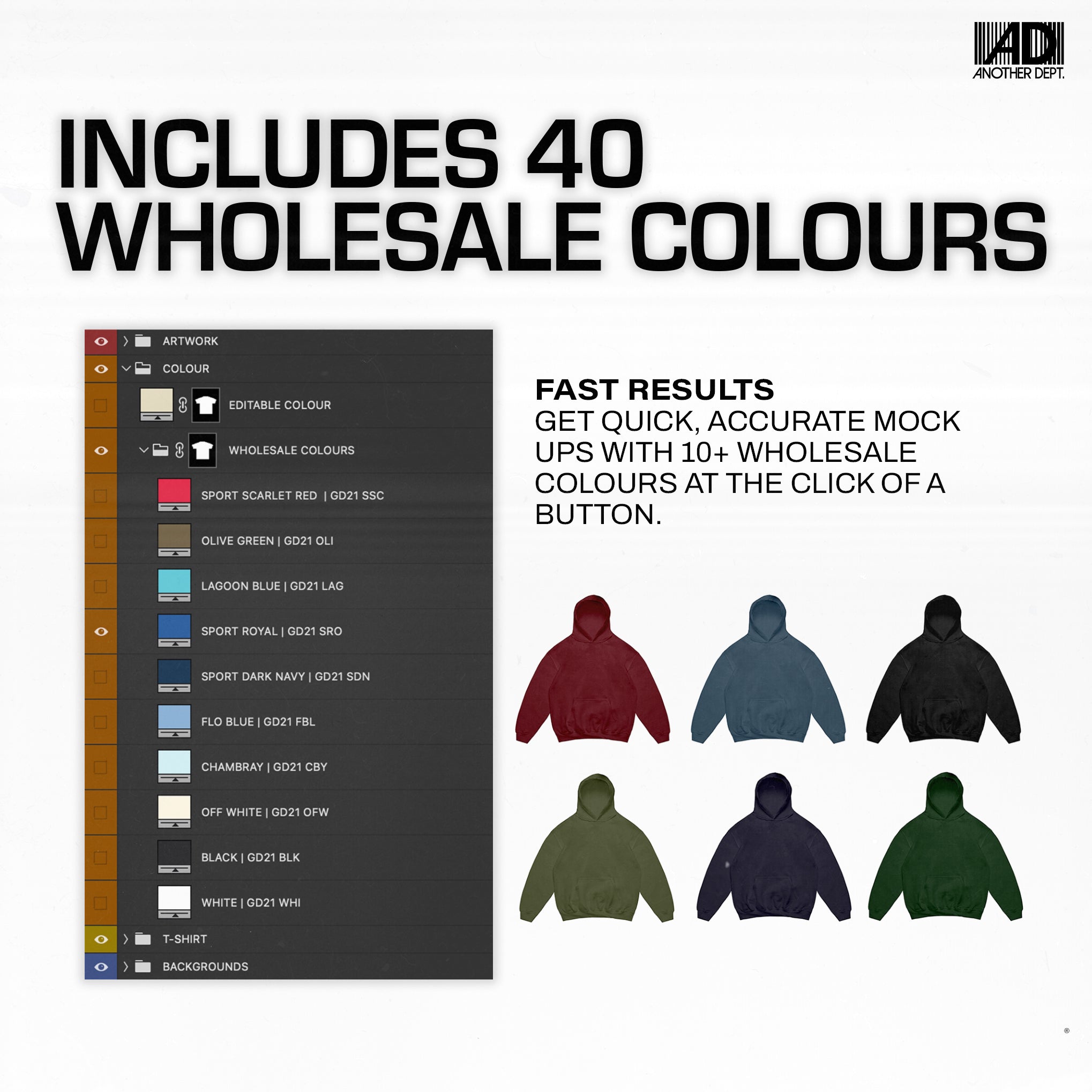 Gildan Heavy Blend™ Hooded Sweatshirt Mock-up PSD document download