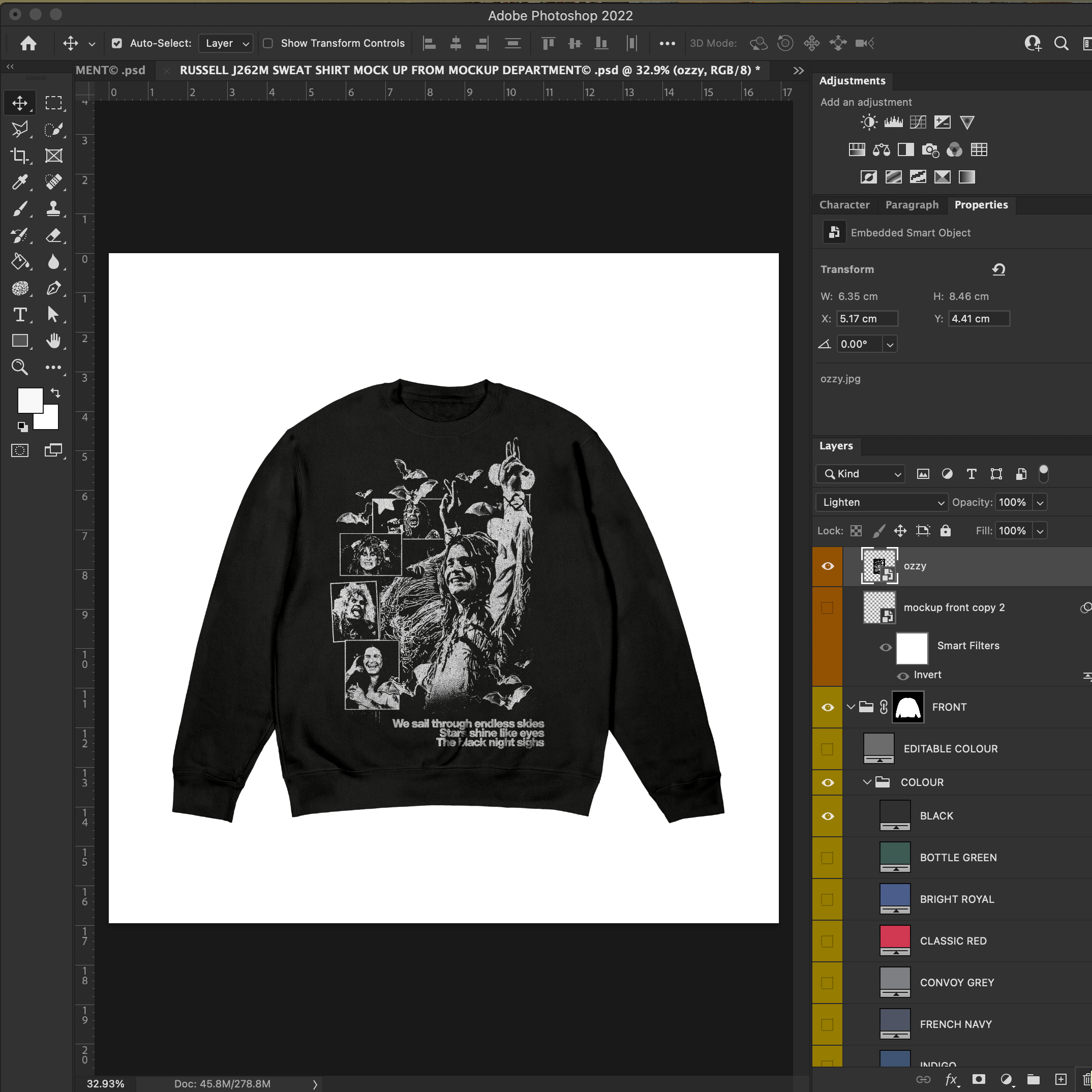 Russell™ J262M Sweatshirt Mock-up - Pro Pack