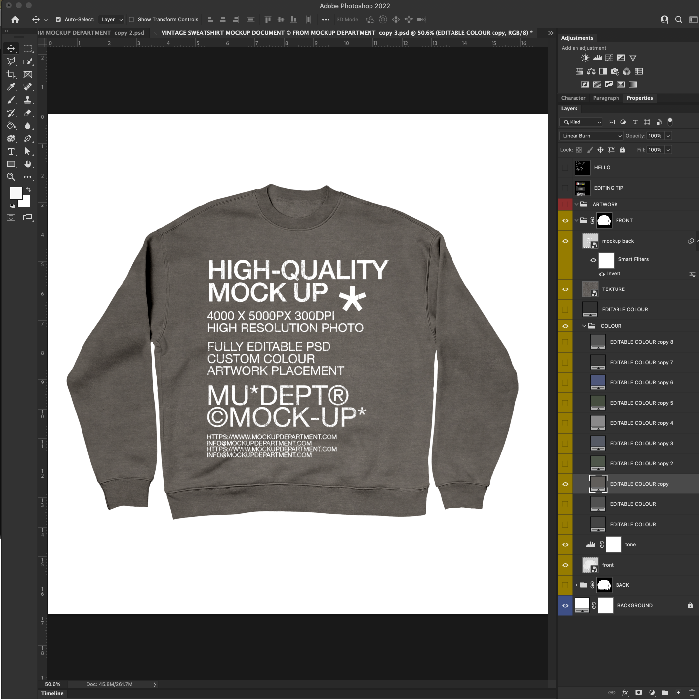 Vintage Sweatshirt Mockup