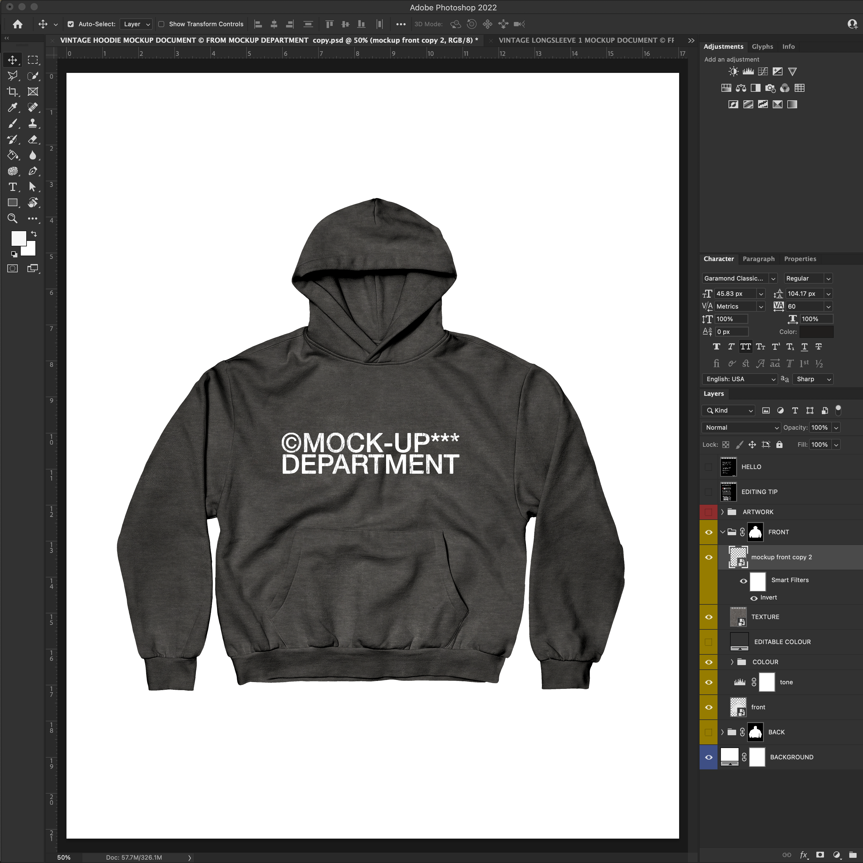Vintage Hoodie Mockup - 002