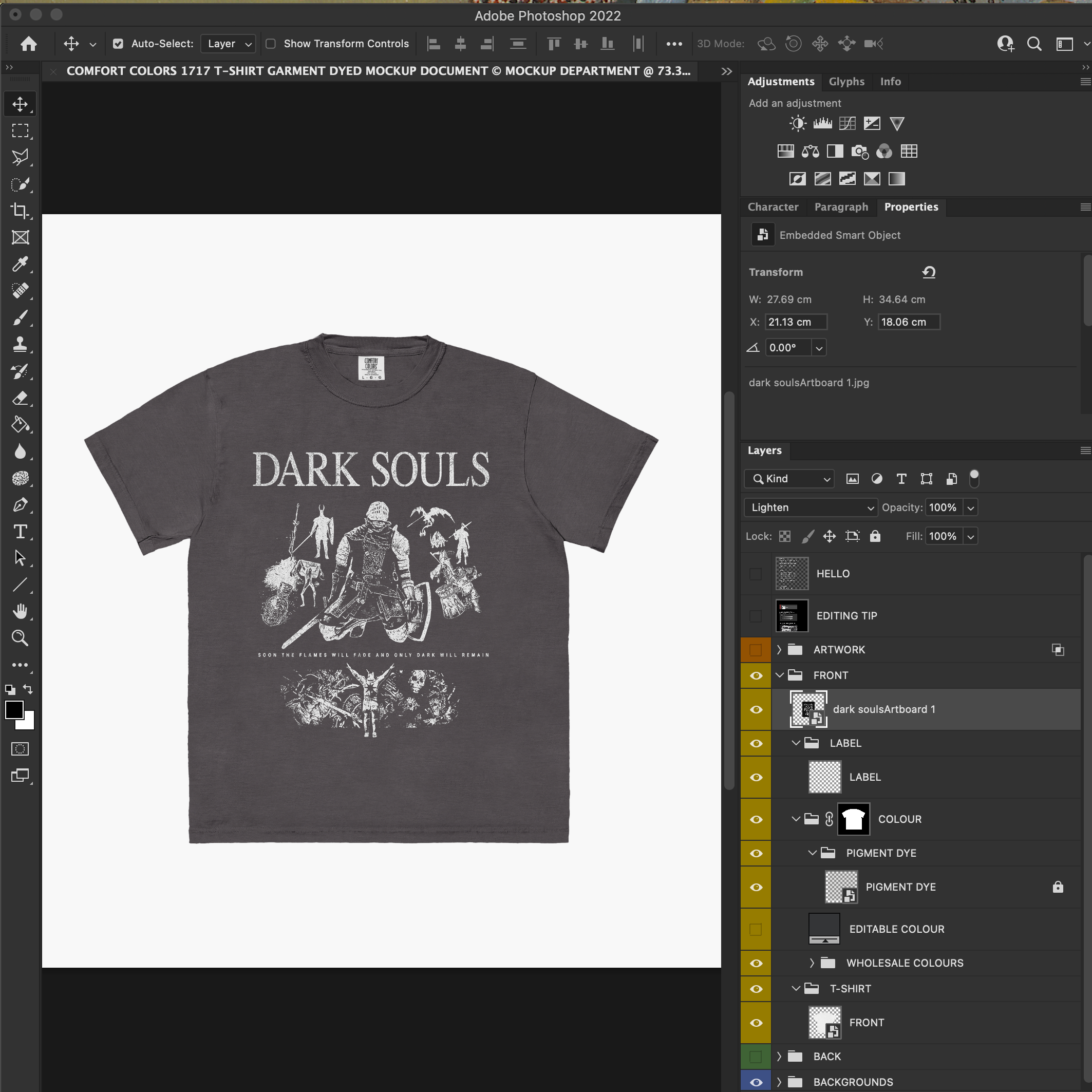 Comfort Colors® 1717 Heavyweight T-Shirt Mock-up - Pro Pack