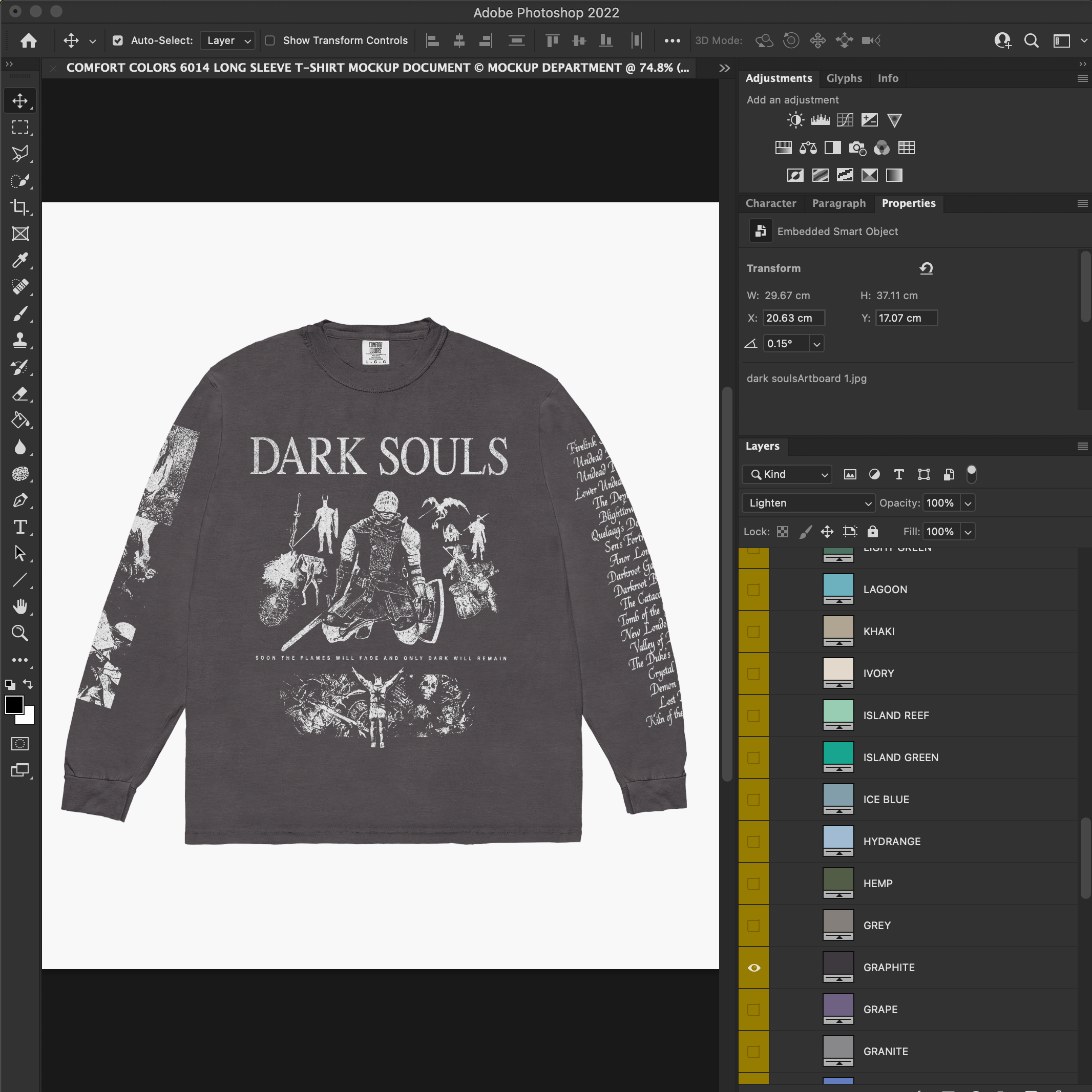 Comfort Colors® 6014 Long Sleeve T-Shirt Mock-up - Pro Pack