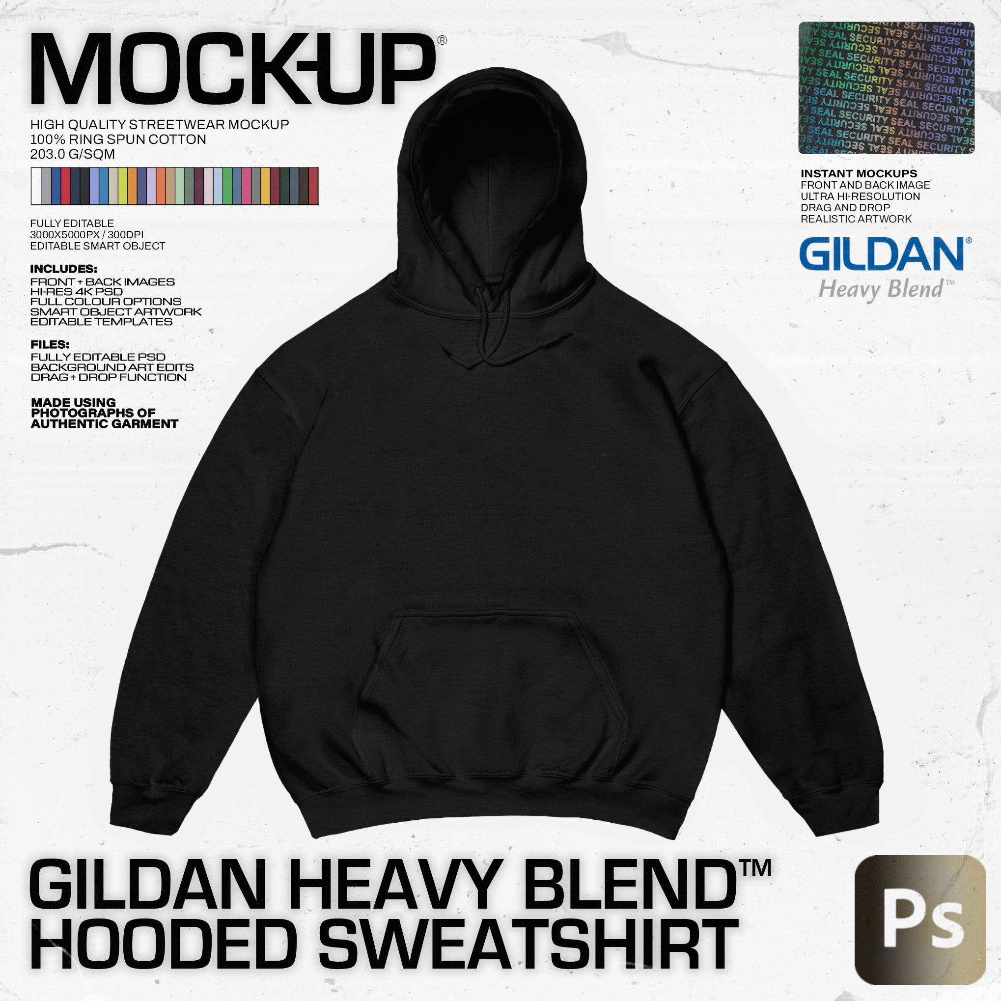 Gildan Heavy Blend™ Hooded Sweatshirt Mock-up - Pro Pack