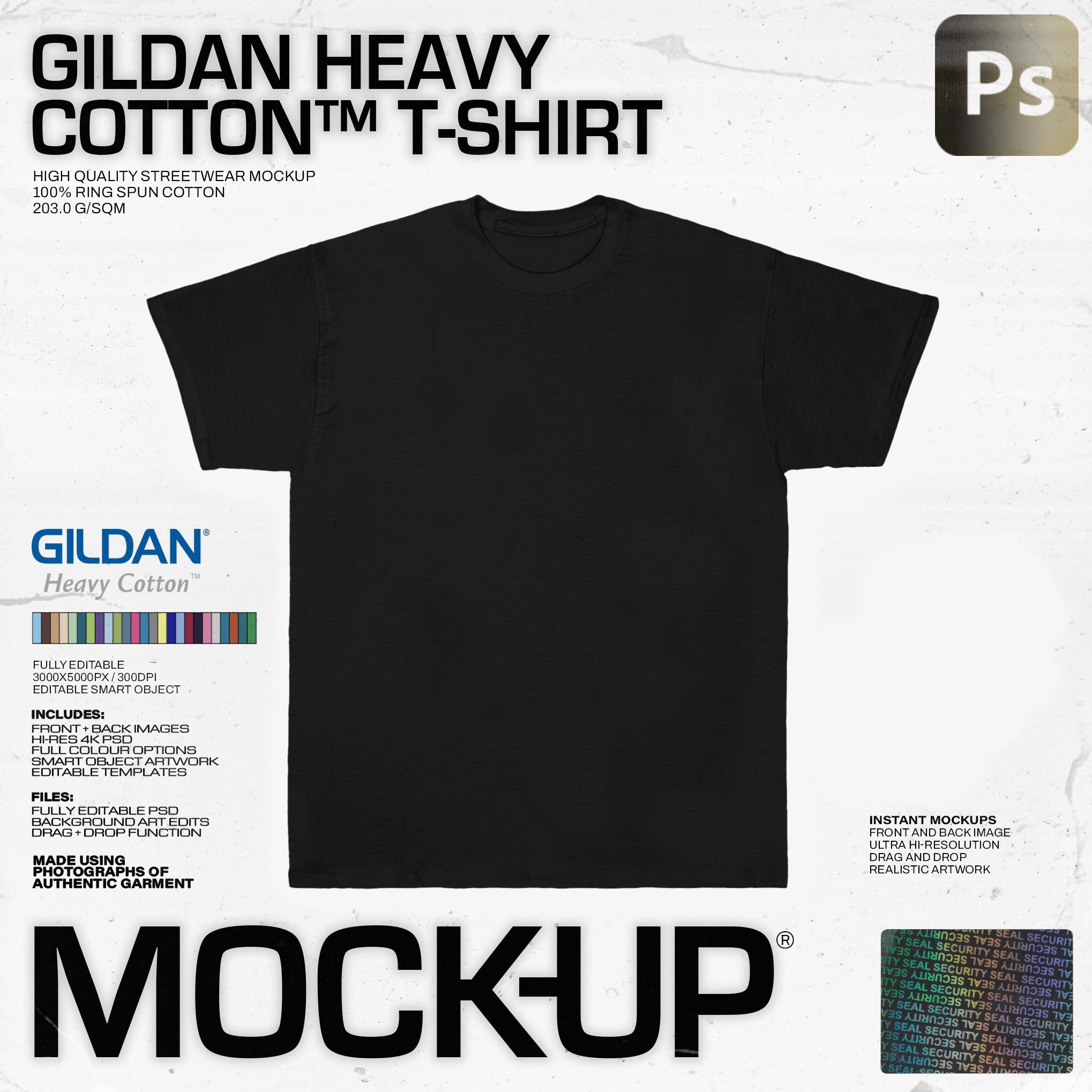 Gildan Heavy Cotton T-Shirt Mock-up - Pro Pack