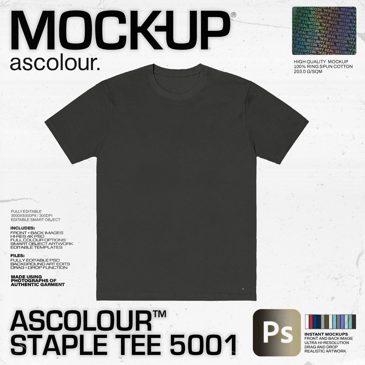 AS Colour Staple Tee | 5001 Mock Up - Pro Pack