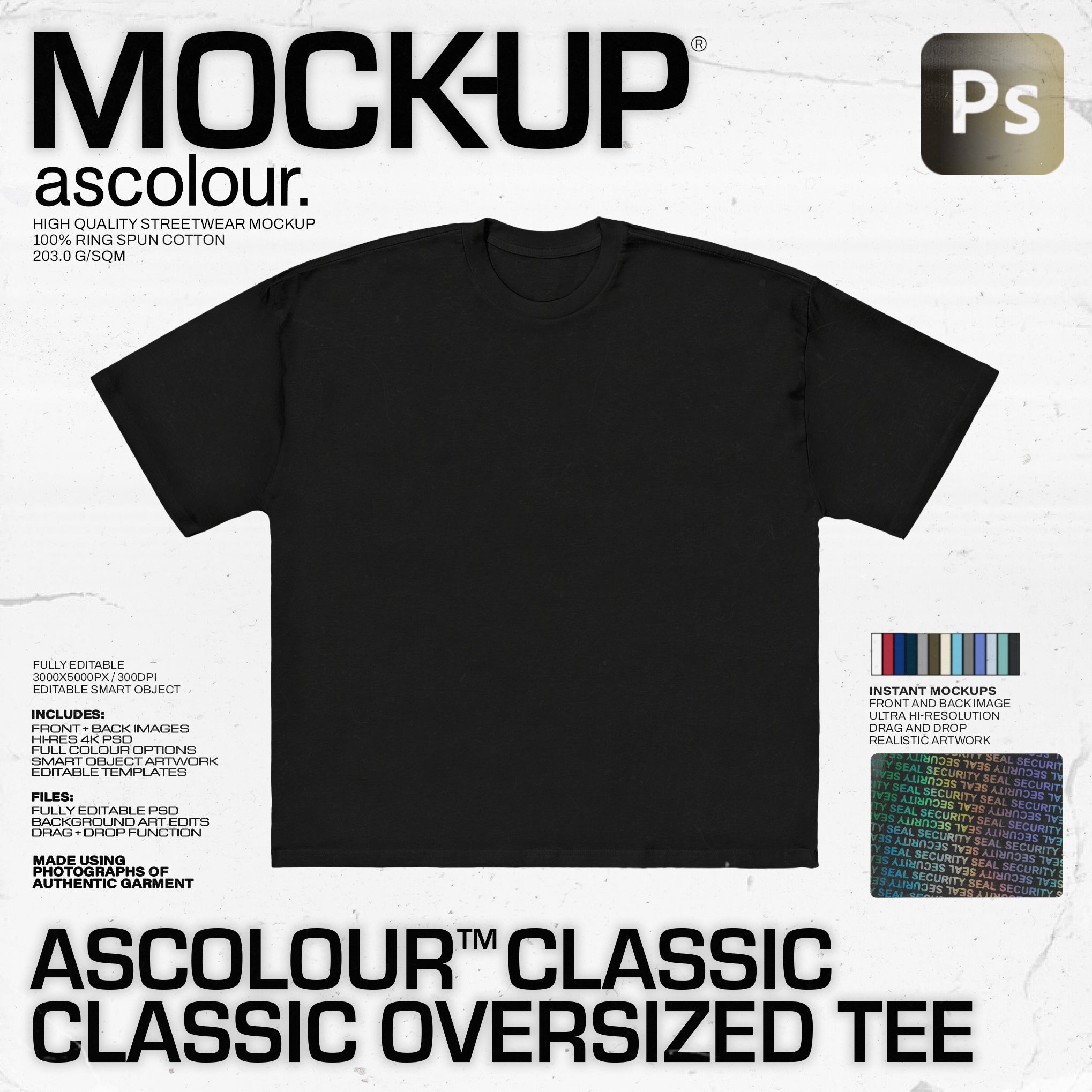 AS Colour Classic Oversized Tee | 5059 Mock Up - Pro Pack