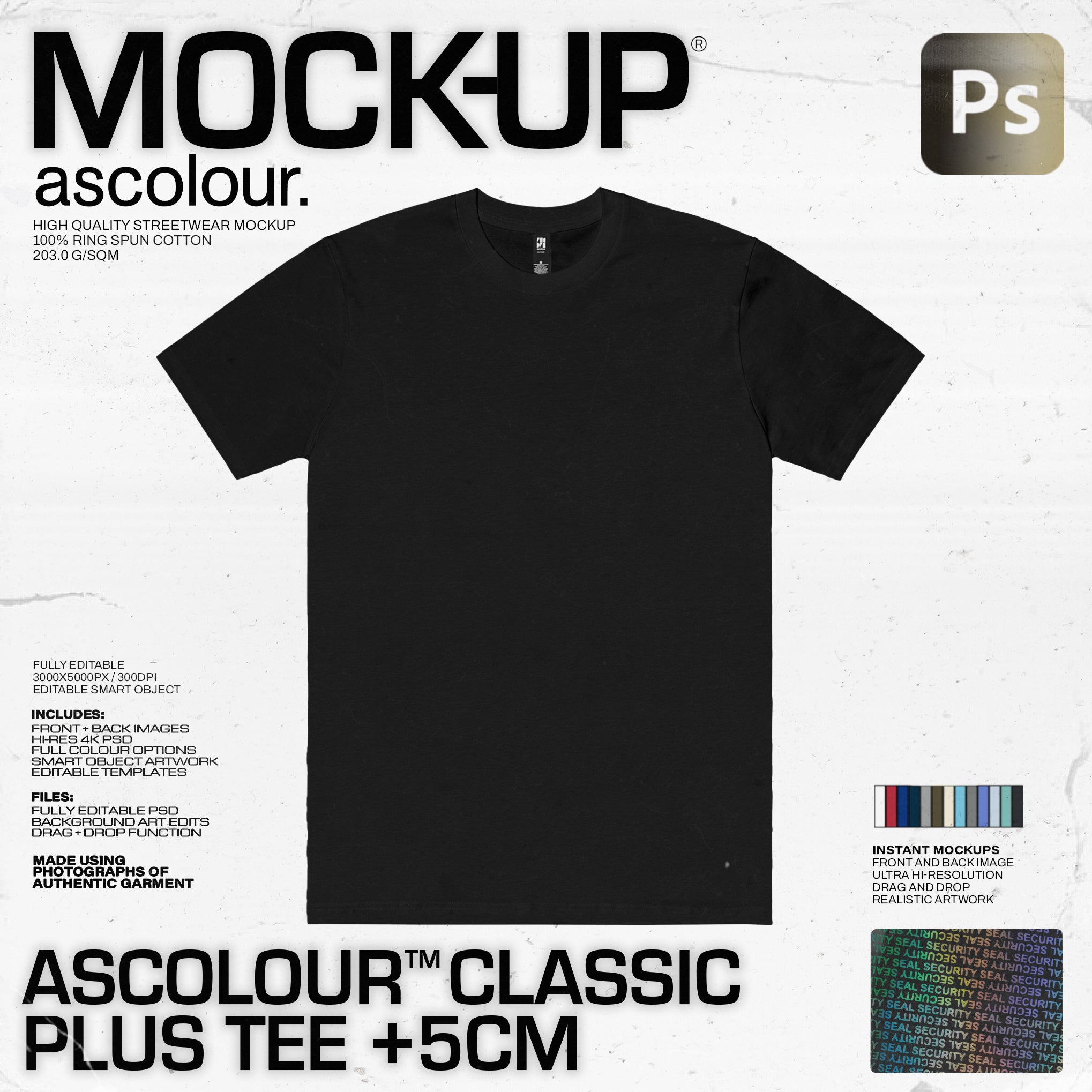 AS Colour Classic Plus Tee +5cm | 5070 Mock Up - Pro Pack